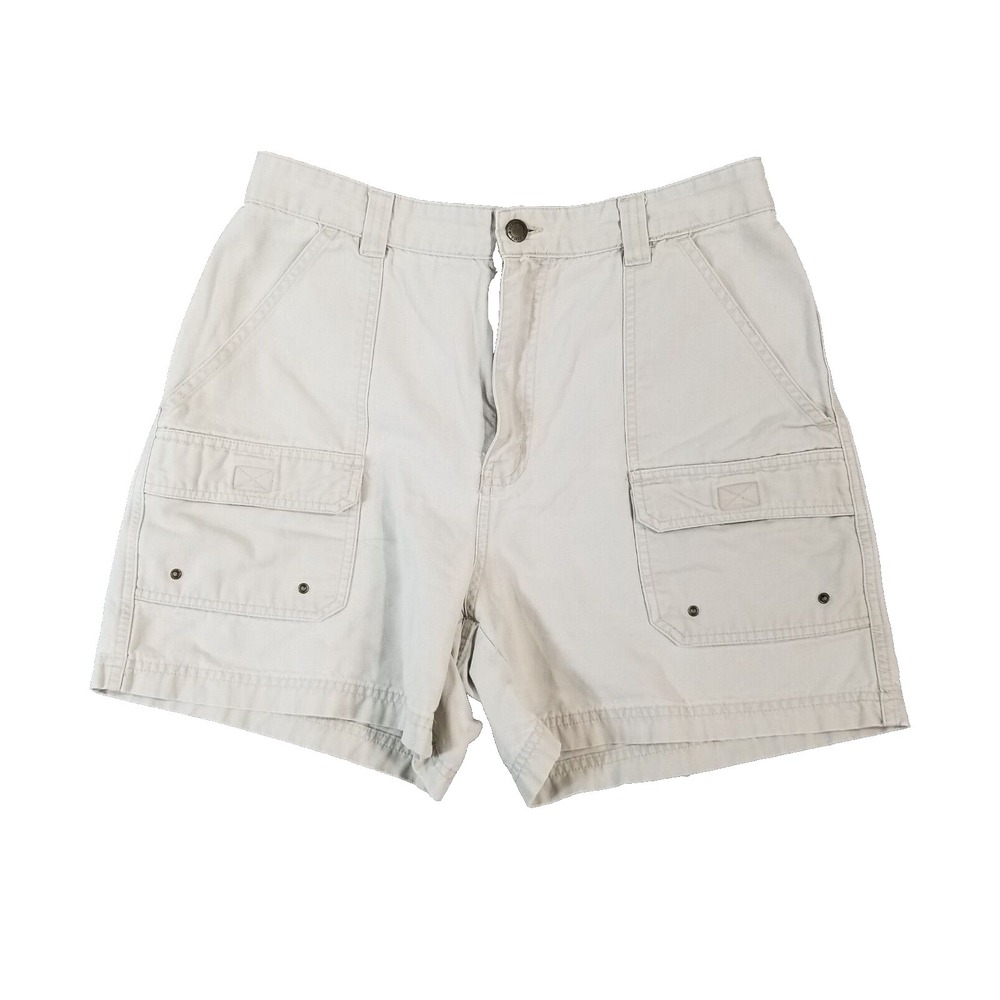St John's Bay cargo hiking shorts women's size 12 beige outdoor fishing hiking